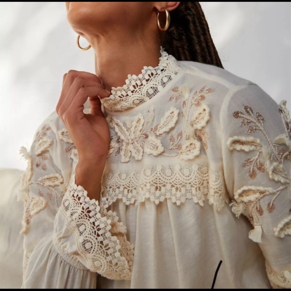 Anthropology Jenna lace top - Picture 2 of 5